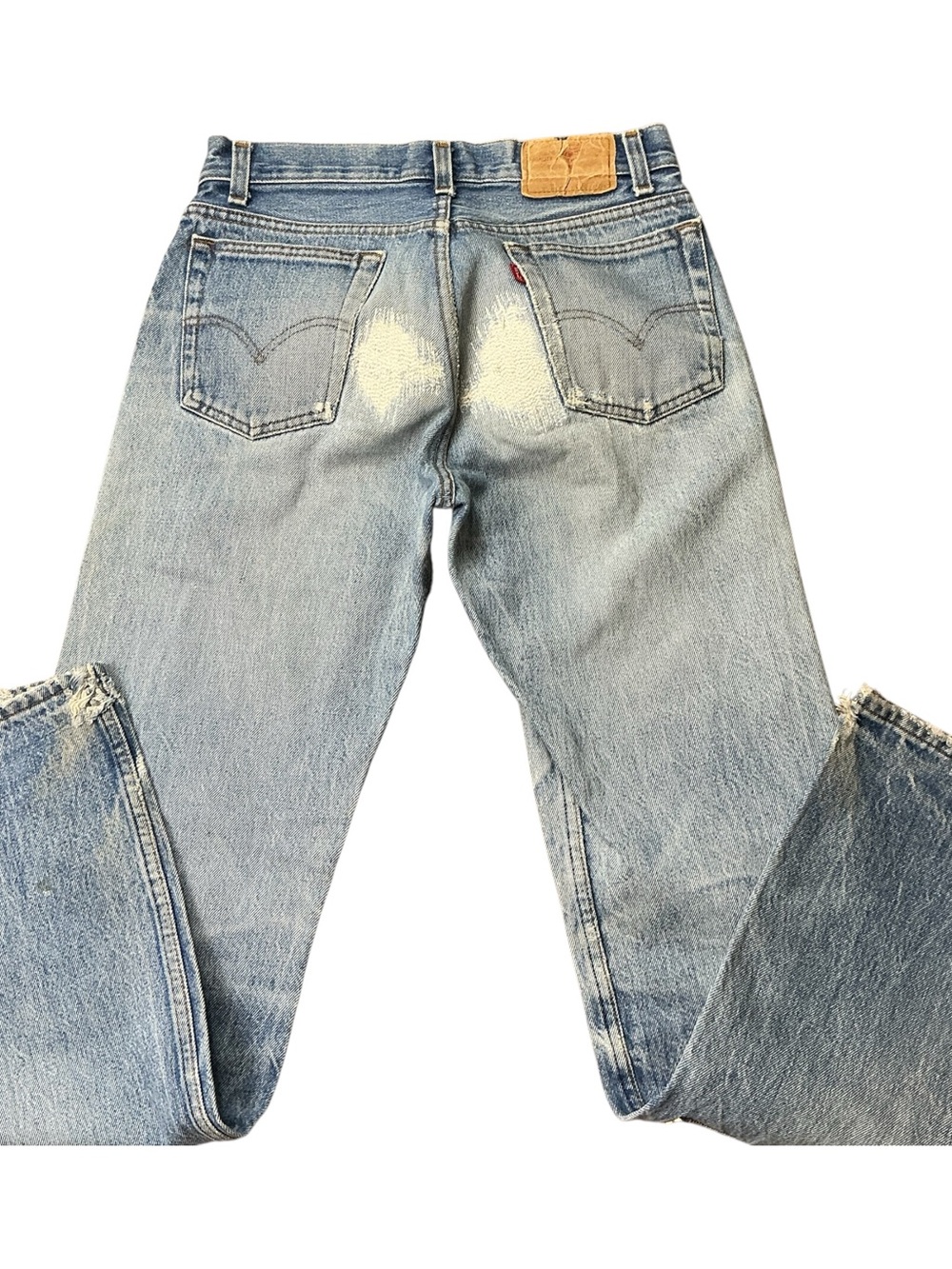 Vintage Levi’s 501 button fly medium/light wash straight leg jeans 27 x 30 USA - Picture 2 of 10